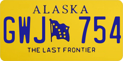 AK license plate GWJ754