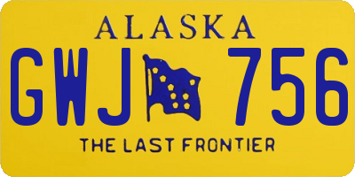 AK license plate GWJ756