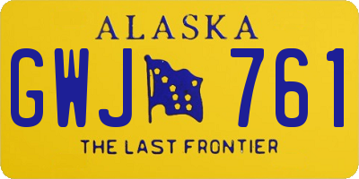 AK license plate GWJ761