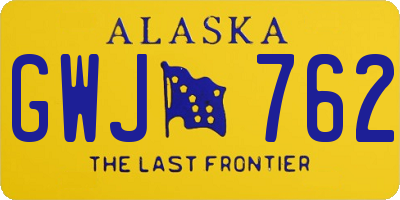 AK license plate GWJ762