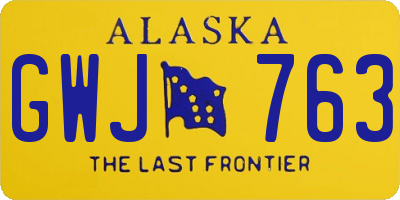 AK license plate GWJ763