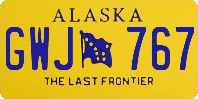 AK license plate GWJ767