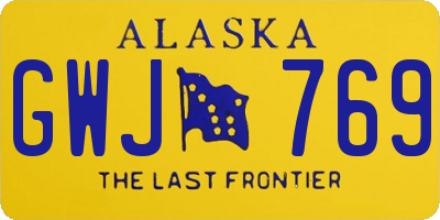 AK license plate GWJ769