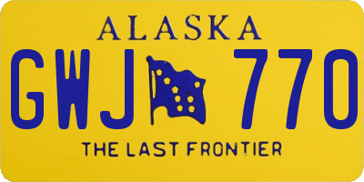 AK license plate GWJ770