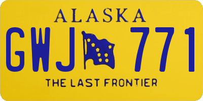 AK license plate GWJ771