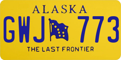 AK license plate GWJ773