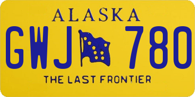 AK license plate GWJ780
