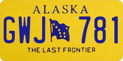 AK license plate GWJ781