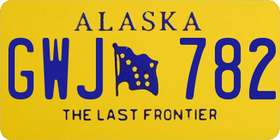 AK license plate GWJ782