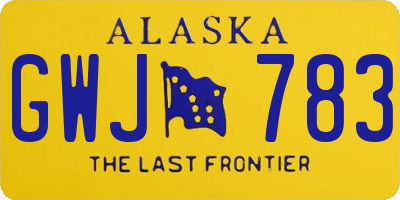 AK license plate GWJ783