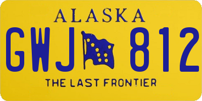 AK license plate GWJ812