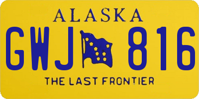 AK license plate GWJ816