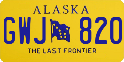 AK license plate GWJ820