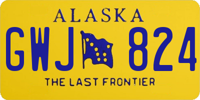 AK license plate GWJ824