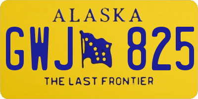 AK license plate GWJ825