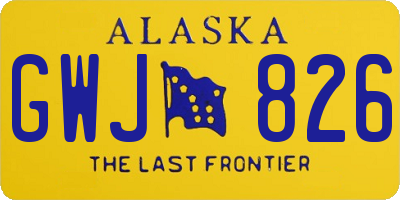AK license plate GWJ826