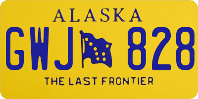 AK license plate GWJ828