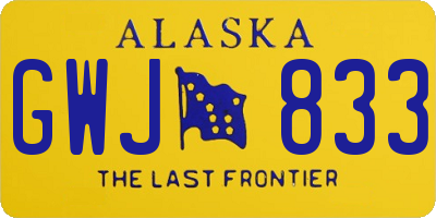 AK license plate GWJ833