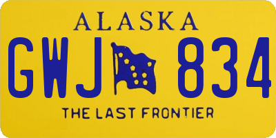 AK license plate GWJ834