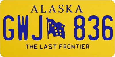 AK license plate GWJ836