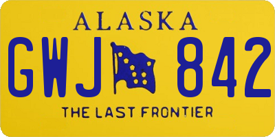 AK license plate GWJ842