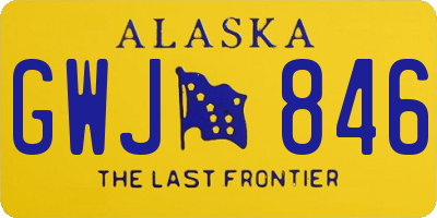 AK license plate GWJ846