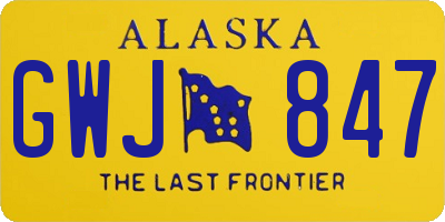 AK license plate GWJ847
