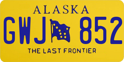 AK license plate GWJ852