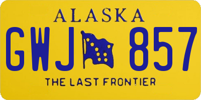 AK license plate GWJ857