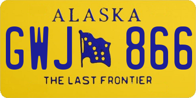 AK license plate GWJ866