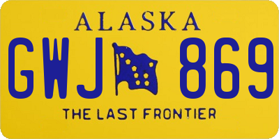 AK license plate GWJ869