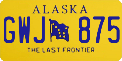 AK license plate GWJ875