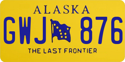 AK license plate GWJ876