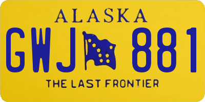 AK license plate GWJ881