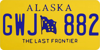AK license plate GWJ882