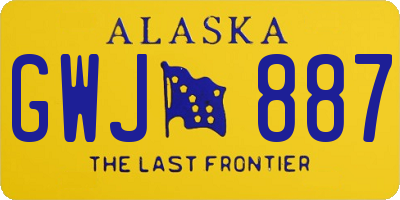 AK license plate GWJ887