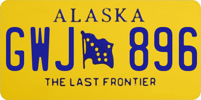 AK license plate GWJ896