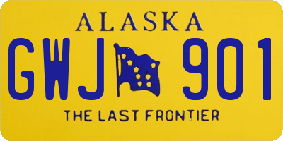 AK license plate GWJ901