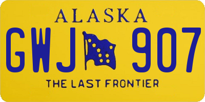 AK license plate GWJ907