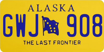 AK license plate GWJ908