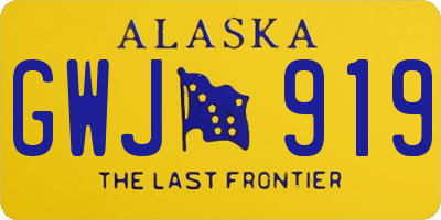 AK license plate GWJ919