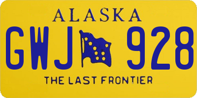 AK license plate GWJ928