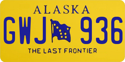 AK license plate GWJ936