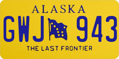 AK license plate GWJ943