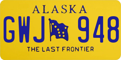 AK license plate GWJ948
