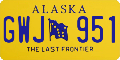 AK license plate GWJ951