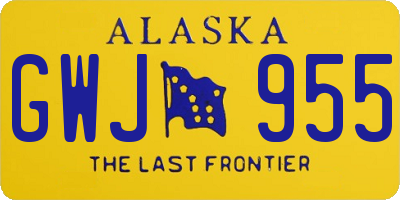 AK license plate GWJ955
