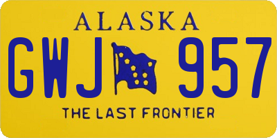 AK license plate GWJ957