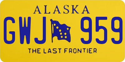 AK license plate GWJ959