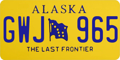 AK license plate GWJ965
